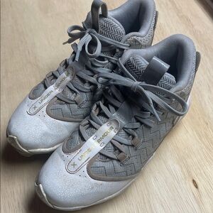 Under Armour Kids Baseball Cleats - Gray and Cream